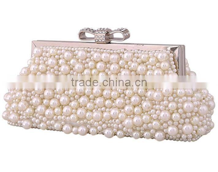 2016 new style fashion cheap pearl evening bags