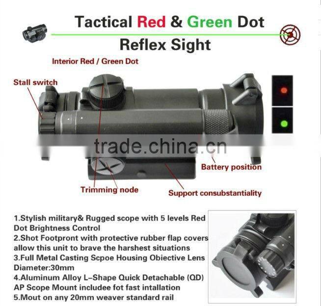 Tactical COMP M4 Red and Green Dot Scope riflescope with red laser sight