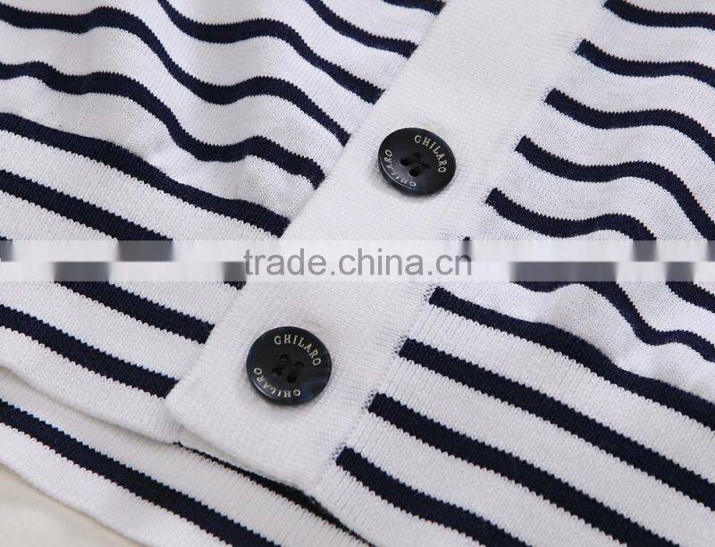 100% fine cotton men's knitwear cardigan