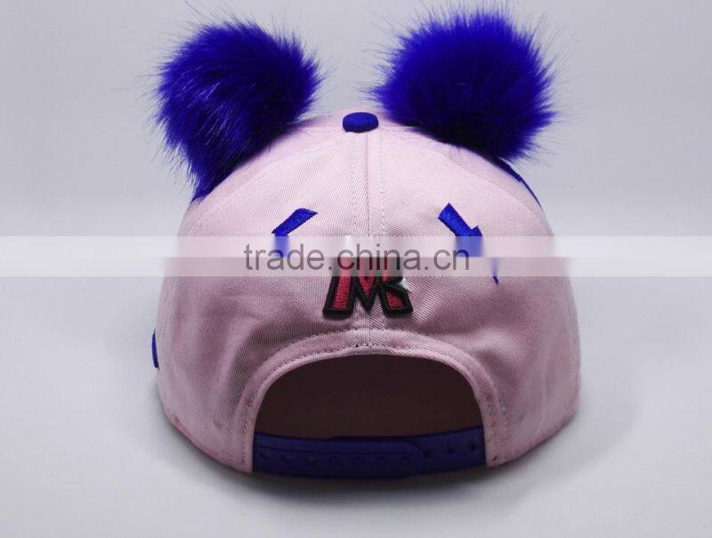 2017 new lovely baby hat and kids hats with ball top