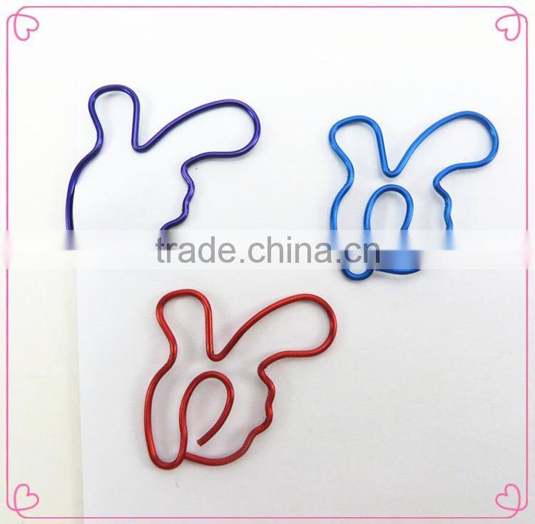 Advertising gifts OEM hand finger shaped paper clips