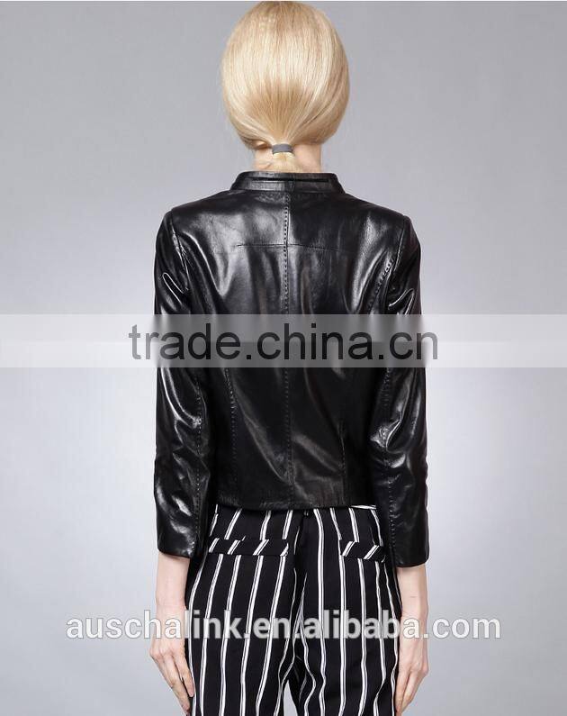 european style latest design women sexy leather jacket competitive price