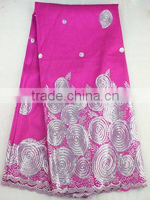 2017 Hot Selling African Raw Silk George Fabric India George Wrappers