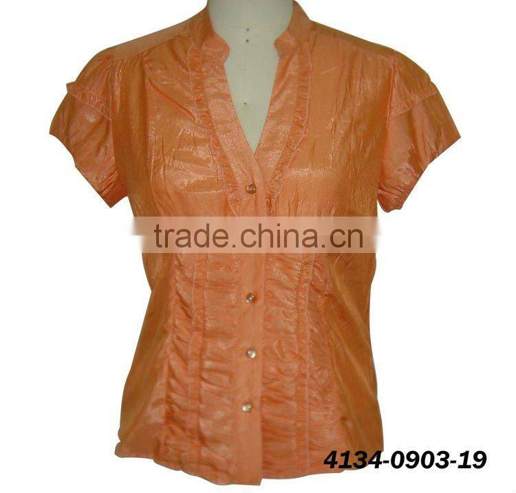 Ladies tops latest design blouse fashion design lady blouse for tencel fabric