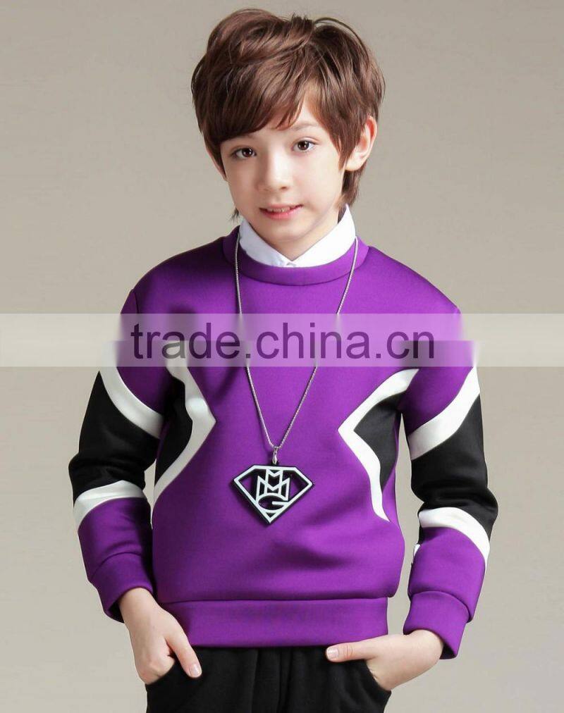 round fleece boy's sweatshirt long sleeve pullover short sweatshirts