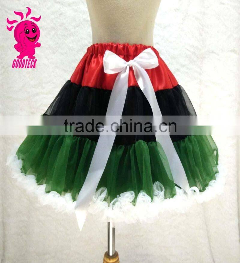 Sequin Hot Stitching Color High Quality Baby Girls Soft Fabrics Chiffon Tutu Pettiskirt