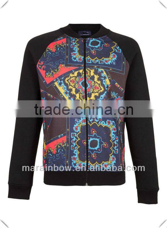 2014 New design pattern custom made sublimation printing varsity jackets for winter with cheap price