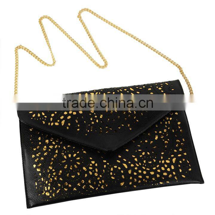Women's Vintage Hollow Out Envelope Clutch Shoulder Cross-body Bag 18493#