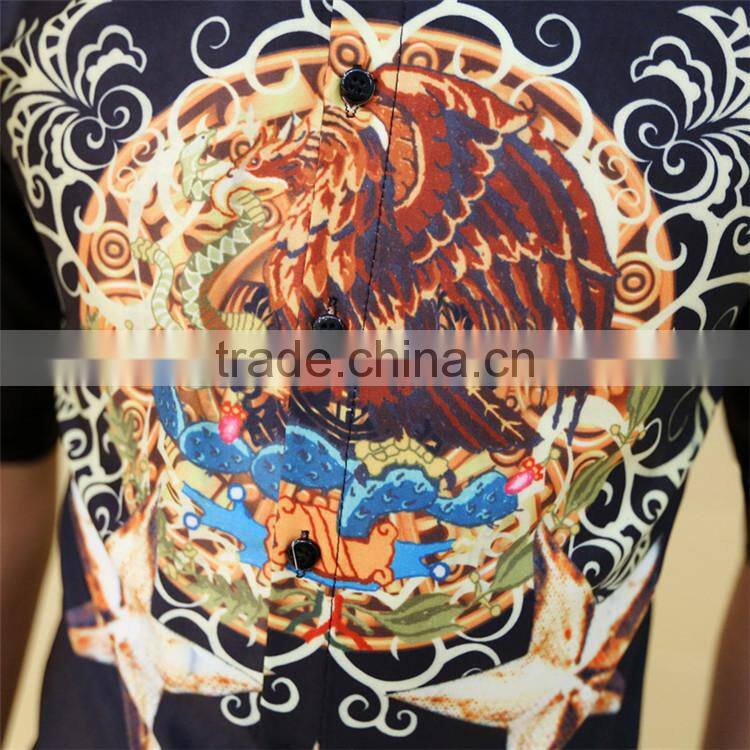 2015 High Quality 100% Cotton custom design pirate shirt for men