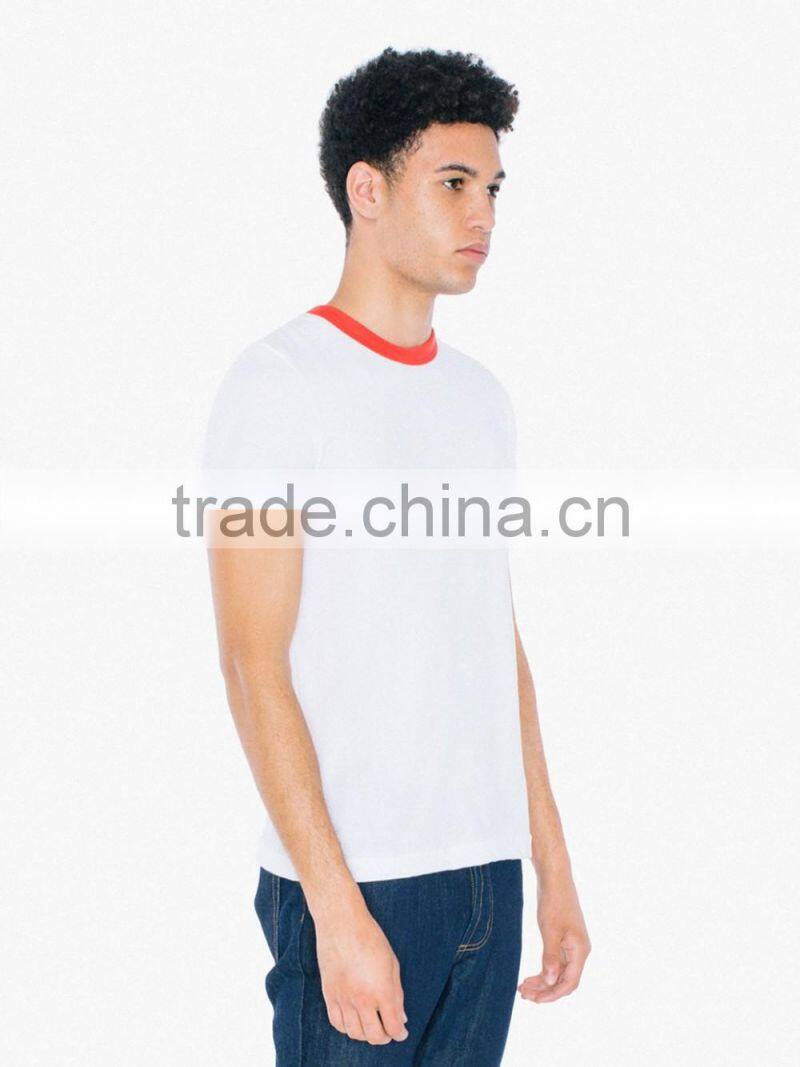 latest fashion young man ringer tee cotton ringer tee design for man