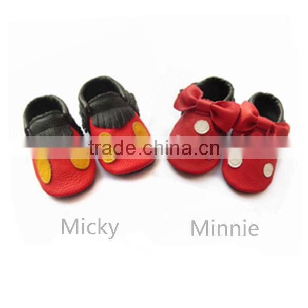 factory suede moccasins baby shoes bow baby shoes