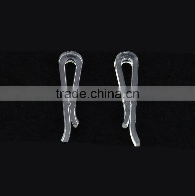 4.0*0.9*0.35cm Cheap U-shape Garment Accessory Transparent Plastic Clips for Packing