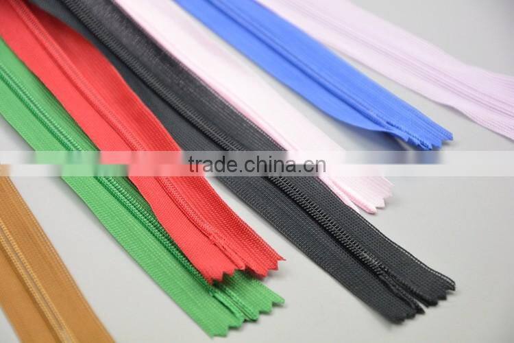 No.#3 60 cm Colorful Nylon Zipper Lace Tape Water Drop Puller Invisible Zipper
