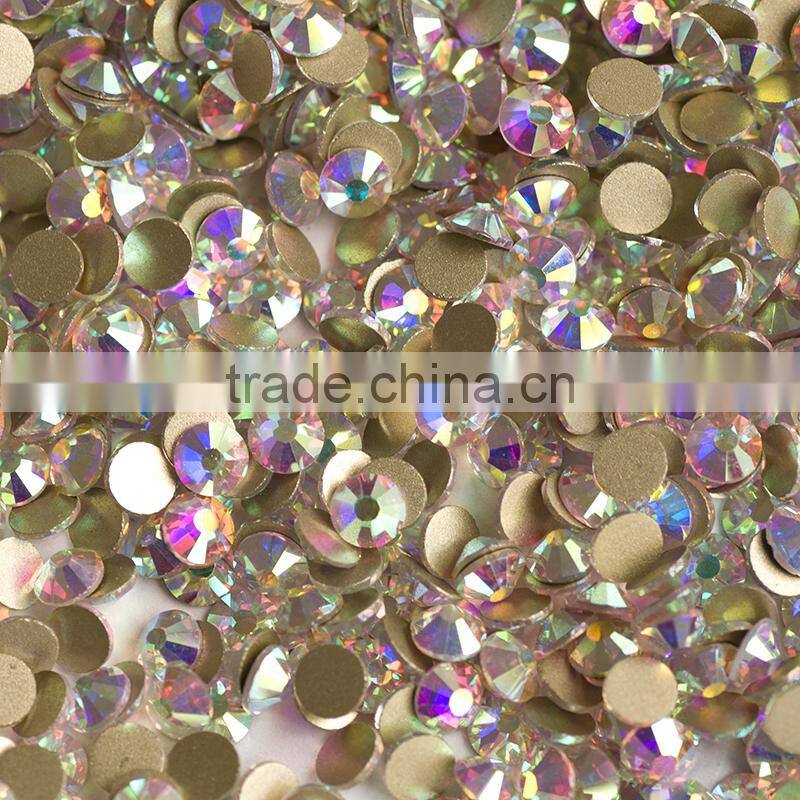 Flat back rhinestones in bulk 2058 non hotfix Crystal AB of different sizes