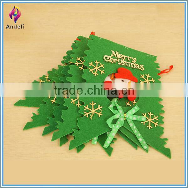 Wholesale christmas felt decorative triangle Flags banner