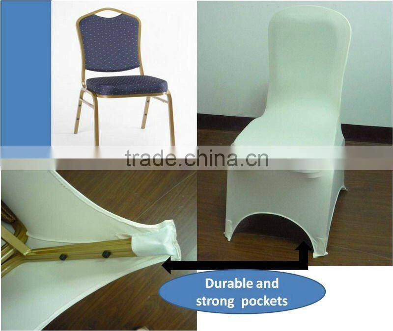 Spandex chair cover with organza sash and fashion banquet chair cover