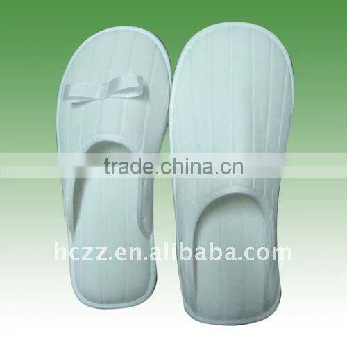 100% cotton embroidery hotel slippers