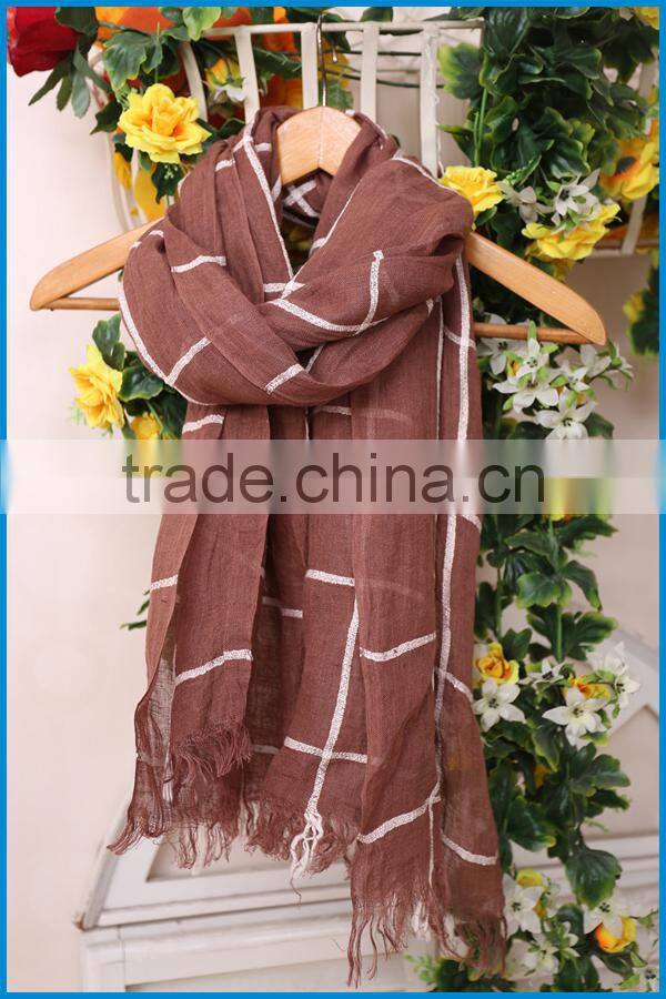 Wholesale new fashion 100% linen woman scarf