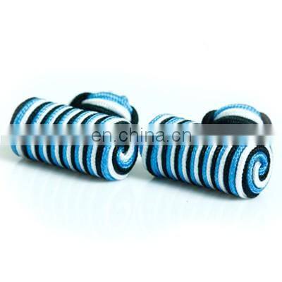 New fashion color can be mixed handmade barrel silk knot cufflink
