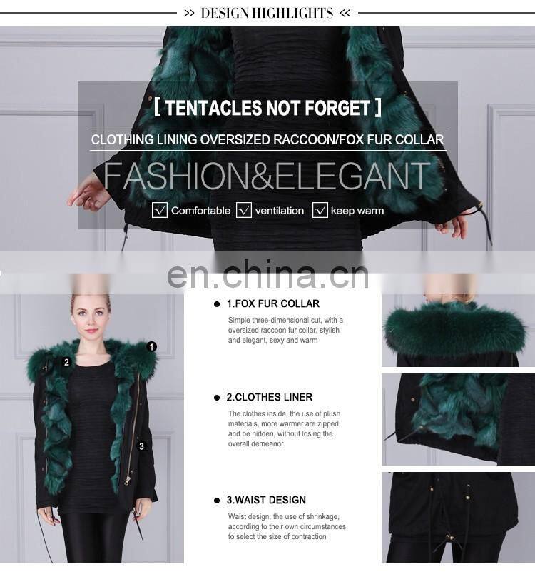 Men and Women short black rabbit fur coat with real lined