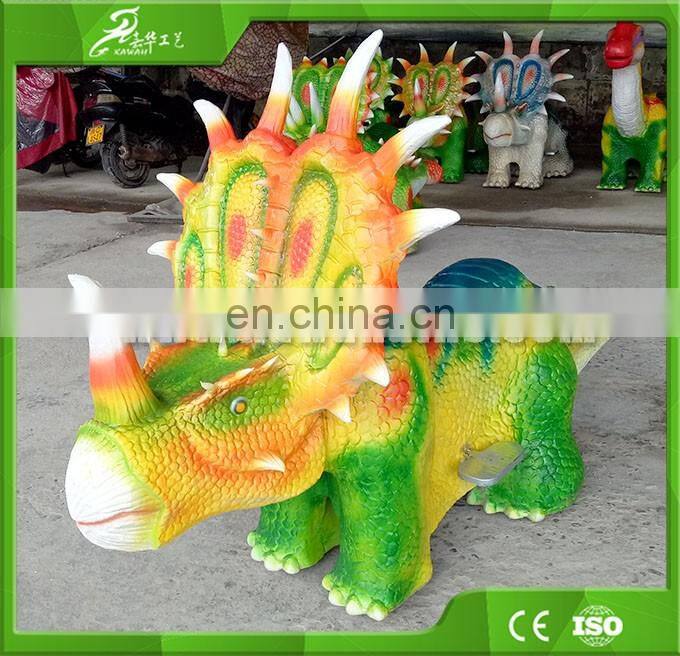 KAWAH 2016 Hot sale coin operated outdoor playground dinosaur riding toys