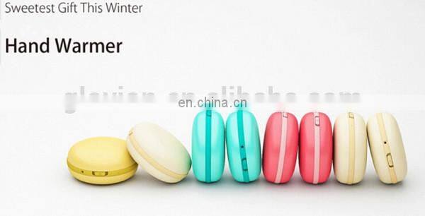 New design cute shape hand warmer sweet colors hand warmer hand warmer with bank power