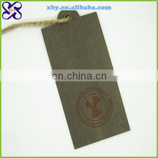 Denim hang tag safety pin garment thick hang tag for topcoat
