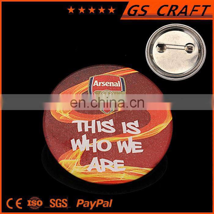 Wholesale promotional plastic custom metal pin badges