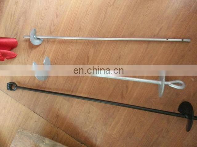 Power line helix forging no wrench screw driven shaft anchor