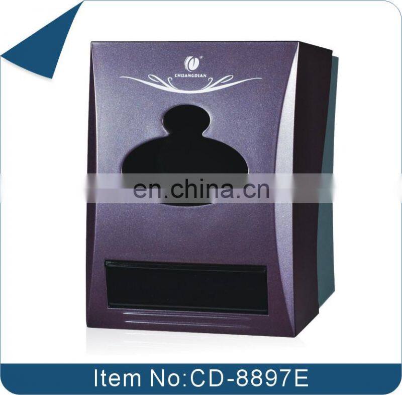 Standing Plastic Desktop Napkin Dispenser With Toothpick Holder,Brown.CD-8897D