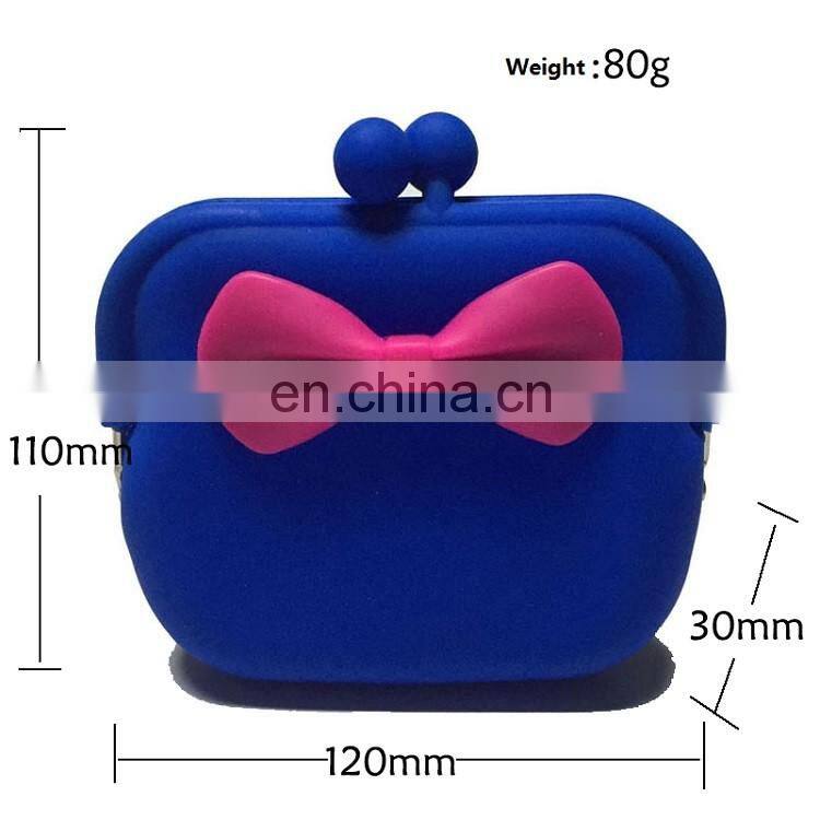 Kisslock Lady Fashion Coin Purse Customized Women Silicone Change Purse Wallet
