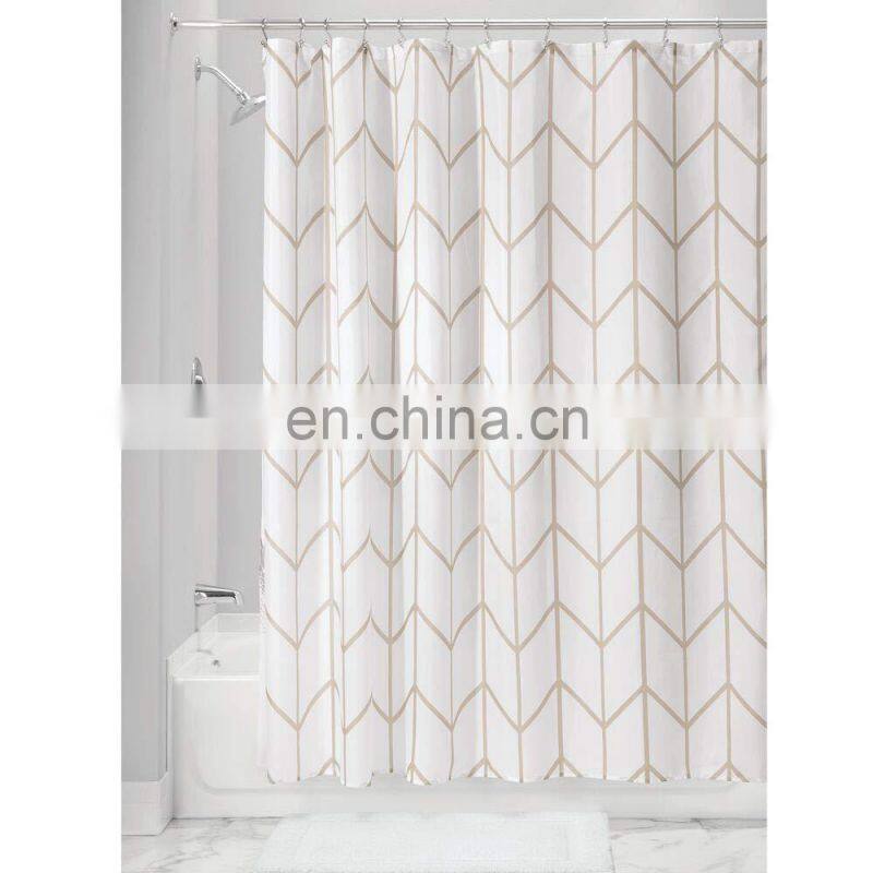 Modern hotel quality shower curtain with hooks 72"*72"