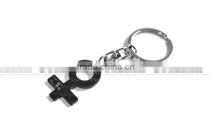 Professional Wholesale Carbon Fiber Funny Female Key Ring