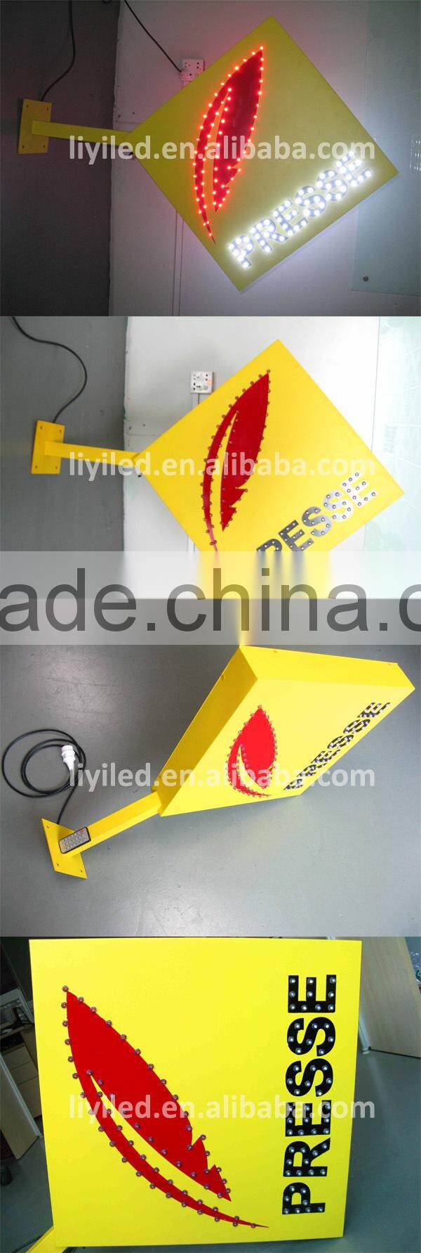 2015 new products newsstand digital flashlights/led presse display sign