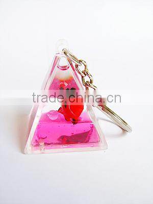 Promotional Custom Shaped with 3D Animal Inside Acrylic Keychain, Wholesale Plastic Keyring