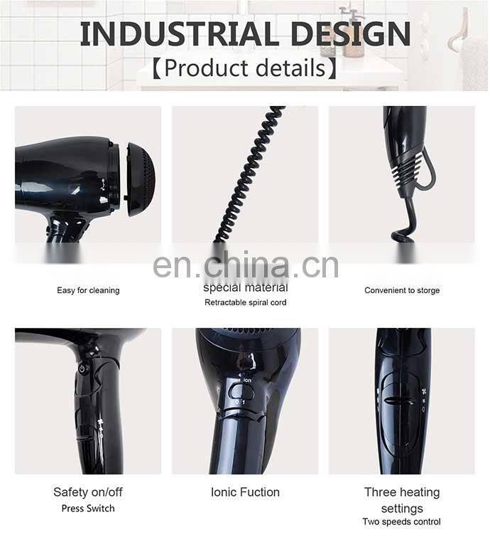 Honeyson top guest room 2000W powerful hotel hair dryer