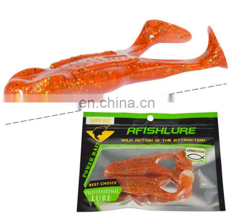 Amazon 9 Colors Choice 105mm 13g Artificial Bait Llastic Lure 2pcs/lot Leurre Souple Rayfrog Black Fish Killing Soft Bait