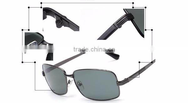 uv400 metal frame driving sunglasses eye wear with glass lens