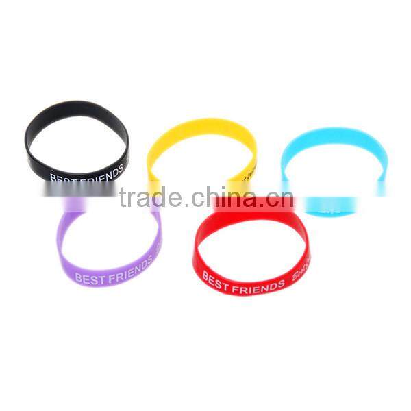 Cheap wide band silicone bracelet