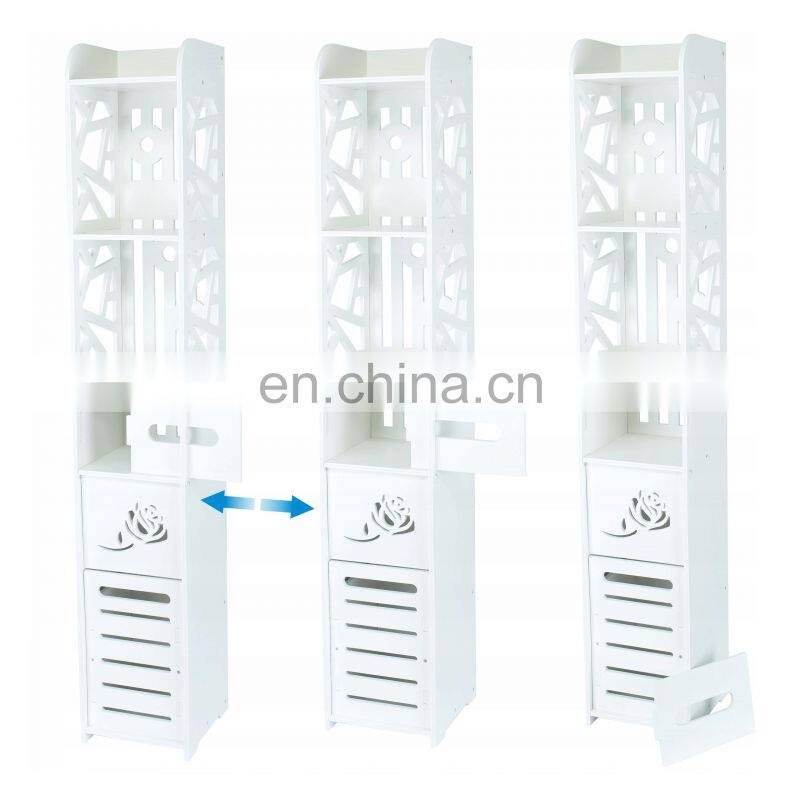 Bathroom Cabinet White Post OPENWORK BASKET