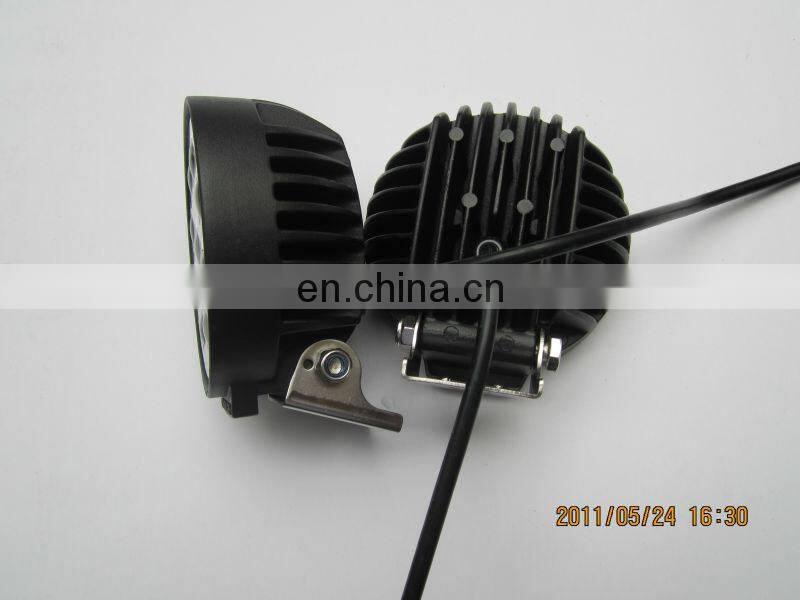 Lantsun round led light 4" inch 27W LED Working Light Spot Flood Lamp Motorcycle Tractor Truck Trailer SUV for JEEP Offroad