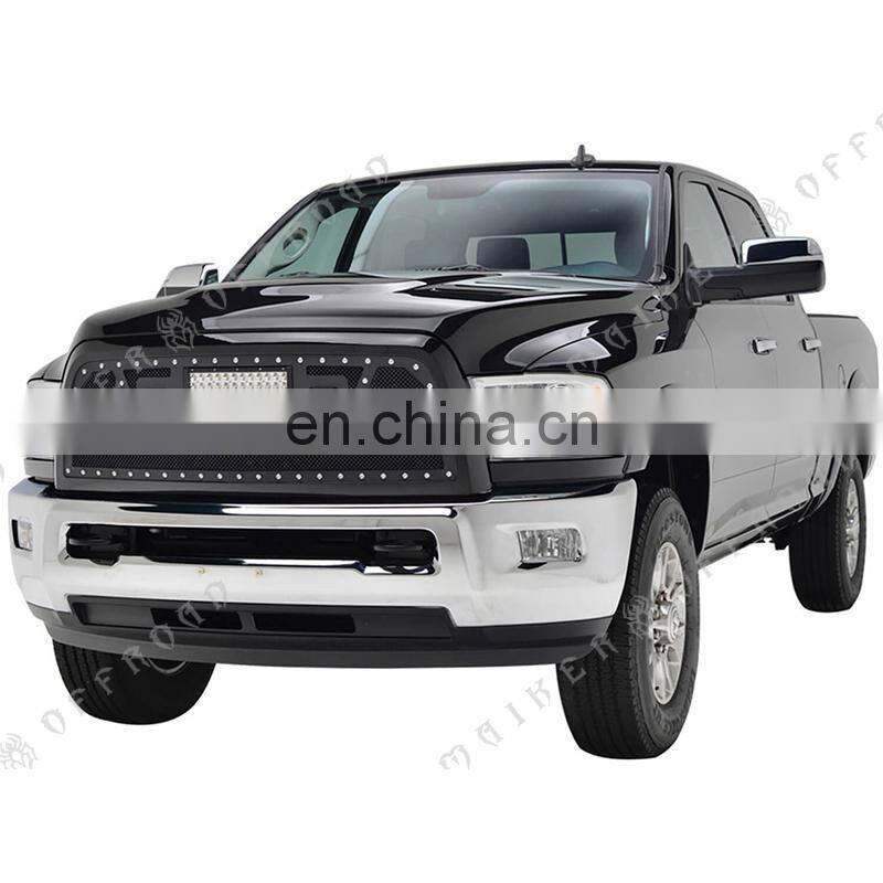 Black Mesh Stainless Steel Wire With LED Packaged Grills For Dodge Ram 2500 3500 cars accessories 2013 - 2016