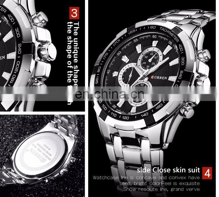 stainless steel band for men imported quartz watch hot relogio masulino luxury curren brand 8023 wristwatches