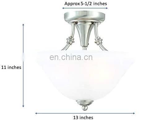 Indoor White Glass LED/E26 Small cone-shaped ceiling chandelier hotel bedroom living room