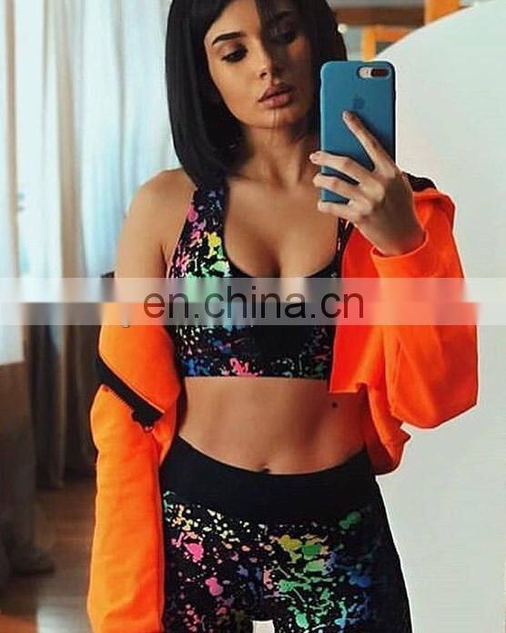 Custom Sport Wear Set Yoga Fitness Wear Gym Printed Women Yoga Leggings Sets
