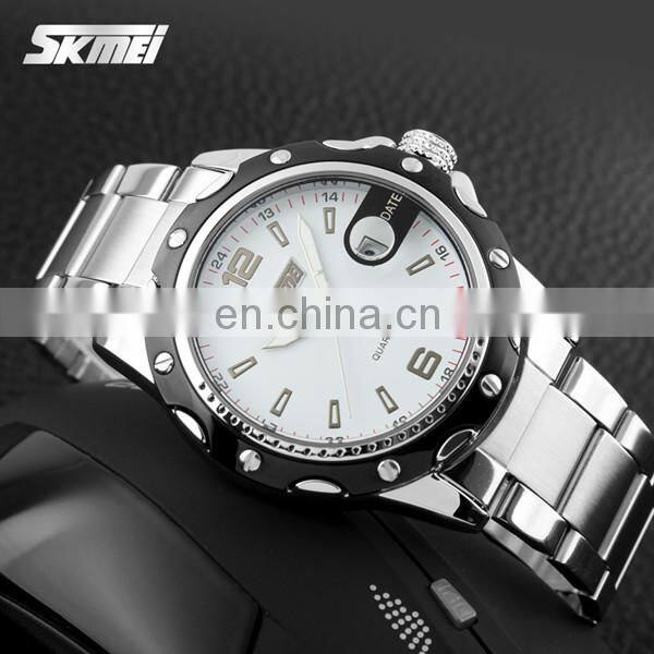leather stainless steel Japanese movt watch relojes hombre