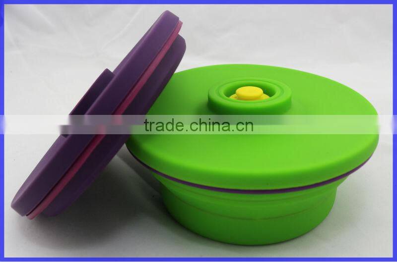 Floding Collapsible Silicone Take Away Lunch Box