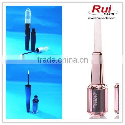 Black empty eyeliner tube with crown shaped cover, unique shape eyeliner case/container