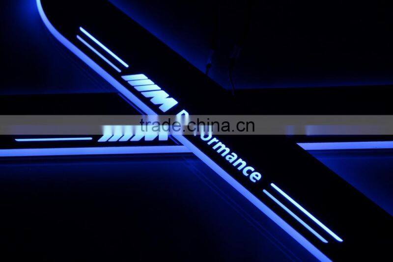LED flash scuff Sill Plate light for X1 E84 2011~2015 car door sill plate light moving flash car sill plate light