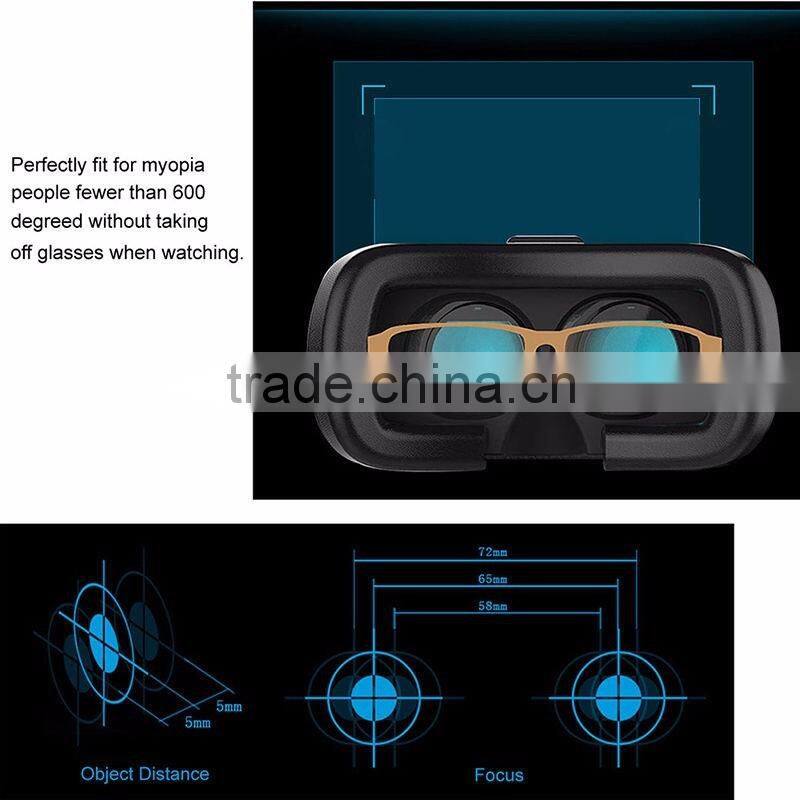 3D Glasses VR Box Reality Cardboard Movie Game for IOS iphone+Remote Control